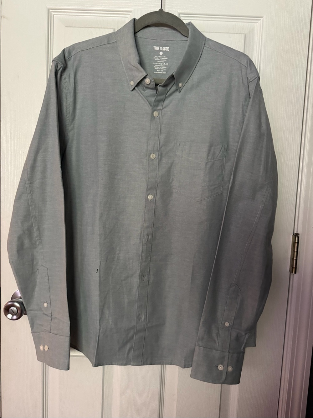 True Classic Button-Down Long Sleeve Shirt - Gray